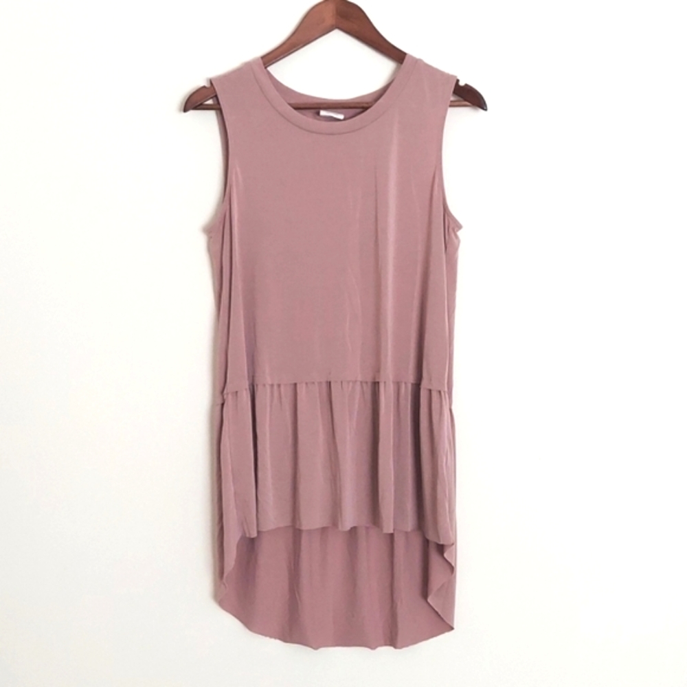 Mauve High-Low Sleeveless Top size Medium